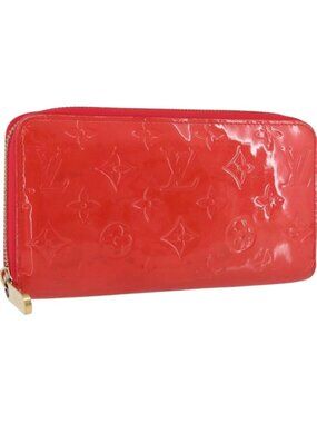 LOUIS VUITTON Vernis Zippy Wallet Rouge Grunadine M91732